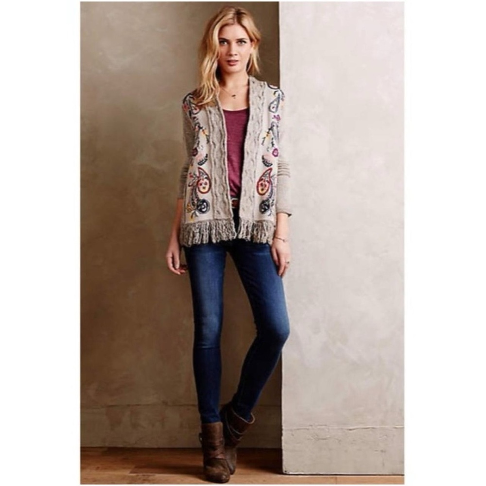 Anthropologie | Sleeping On Snow Folklore Cardigan